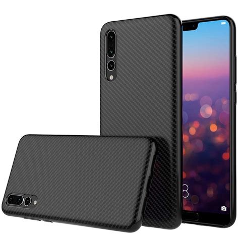 Peakally Peakally Huawei P20 Pro Case [carbon Fiber Texture] Ultra Slim Protective Back Case