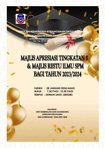 BUKU PROGRAM MAJLIS APRESIASI Dan RESTU ILMU TING 5 Tahun2023 NOOR