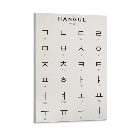 Korean Alphabet Chart Hangul Language Chart Black Hangul 40 OFF