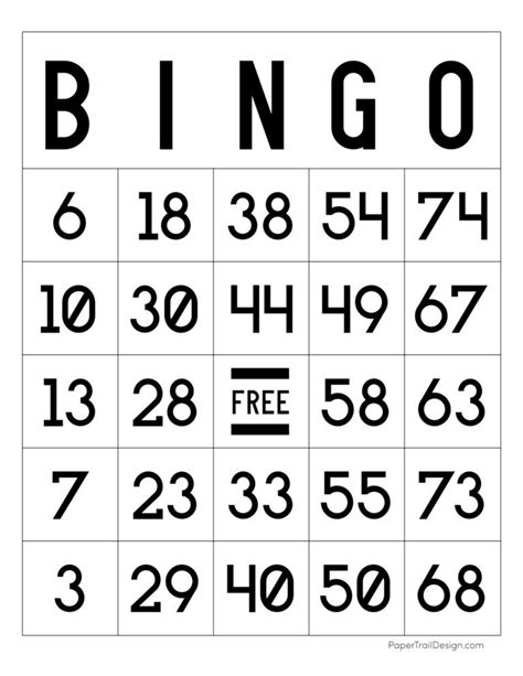 Free Printable Bingo Cards Paper Trail Design Free Printable Bingo Cards Bingo Printable