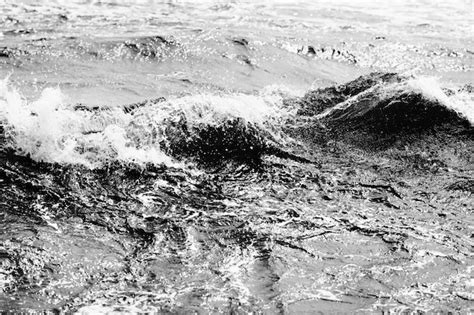 Dramatische Schwarz Wei Meereslandschaft Kostenlose Foto