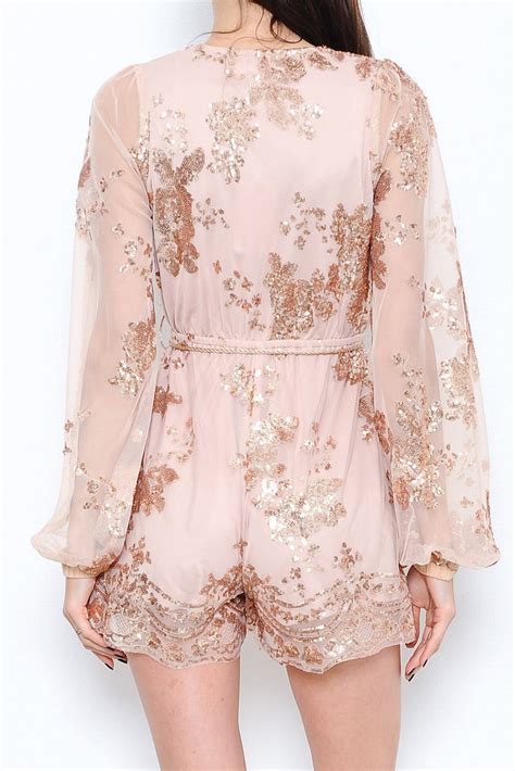 Limited Edition Fall Sequin Romper Rose Gold Bachelorette Party Frugal Mughal