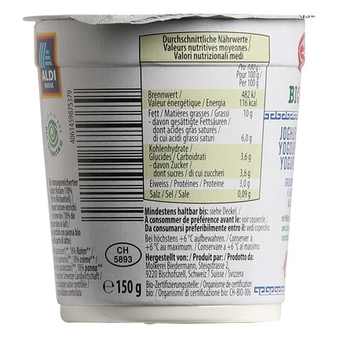 RETOUR AUX SOURCES BIO Yogurt Nature Alla Greca ALDI Now