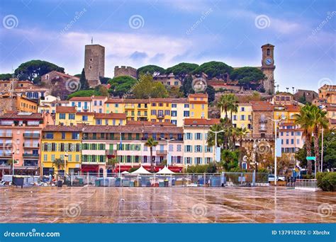 Old Town Of Cannes On French Riviera Architecture View Stock Photo