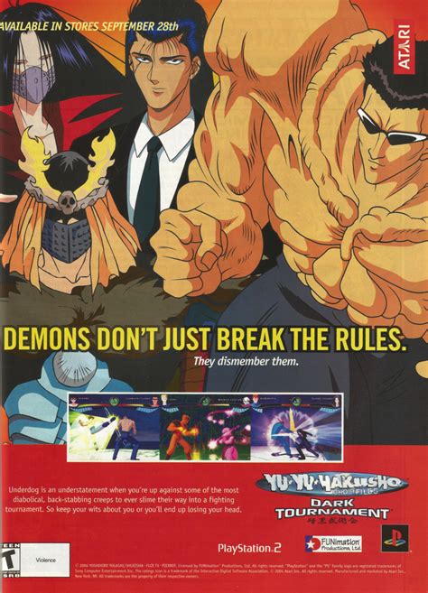 Yu Yu Hakusho Dark Tournament For Playstation Anime Hneh