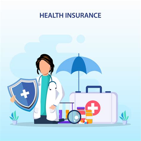 Health Insurance design concept with umbrella protection flat vector ...