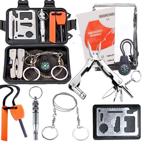 Aanbieding Ipree In Upgraded Outdoor Edc Survival Kit Case Sos