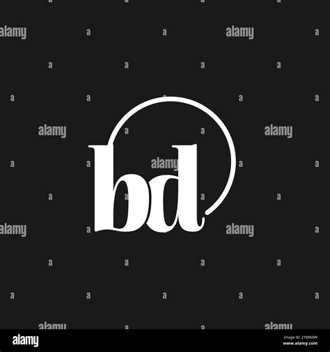 Bd Logo Initials Monogram With Circular Lines Minimalist And Clean