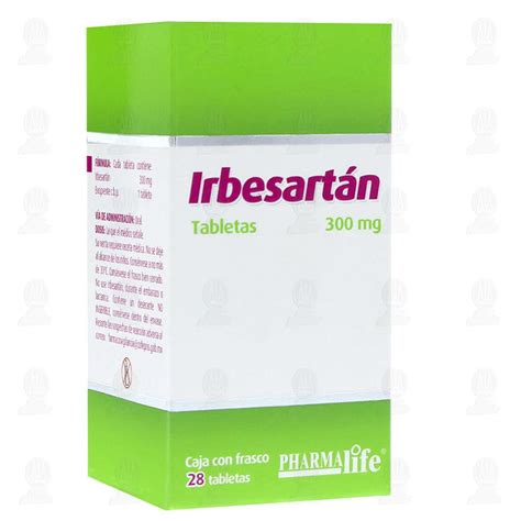 Irbesartán 300 mg 28 Tabletas Pharmalife