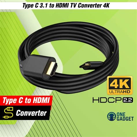 Jual Kabel Converter Usb Type C To Hdmi P K Konverter Type C Ke