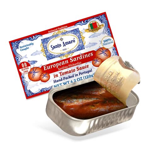 Amazon SANTO AMARO Sardinas Silvestres Europeas En Salsa De Tomate