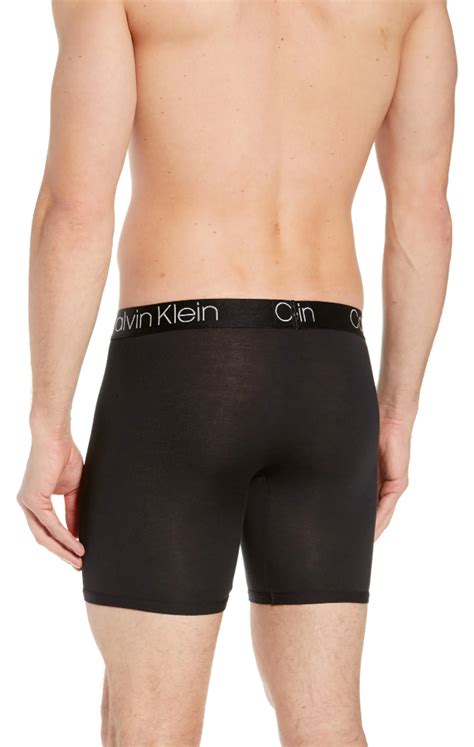 Calvin Klein L44319 Mens Black Ultrasoft Stretch Modal Boxer Briefs