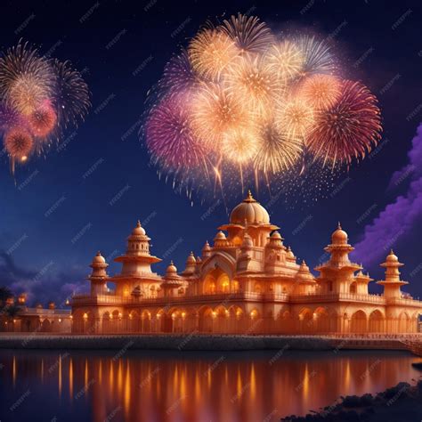 Premium AI Image | Deepavali festival celebration in a grand palace ...