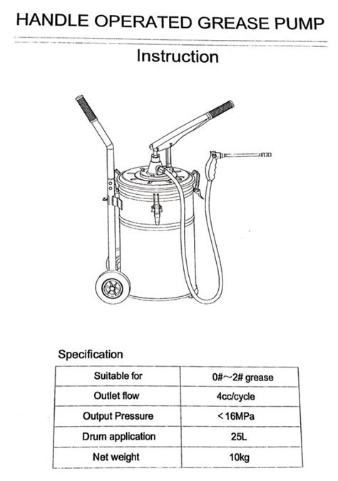 Tuta Tt 24q Manual Hand Operated Grease Lubricator Pump Hand Grease Pump