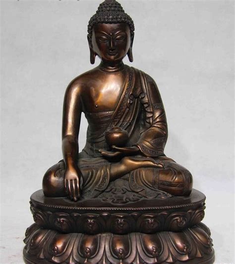 Tibet Buddhism Temple Bronze Copper Tathagata Buddha Sakyamuni