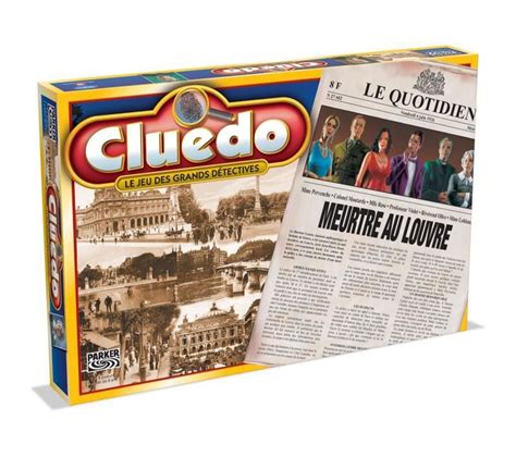 Jeu De Soci T Cluedo Meurtre Au Louvre Hasbro Jeux Jouets But