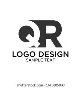 Letter Qr Logo Design Vector Stock Vector Royalty Free 1445885003