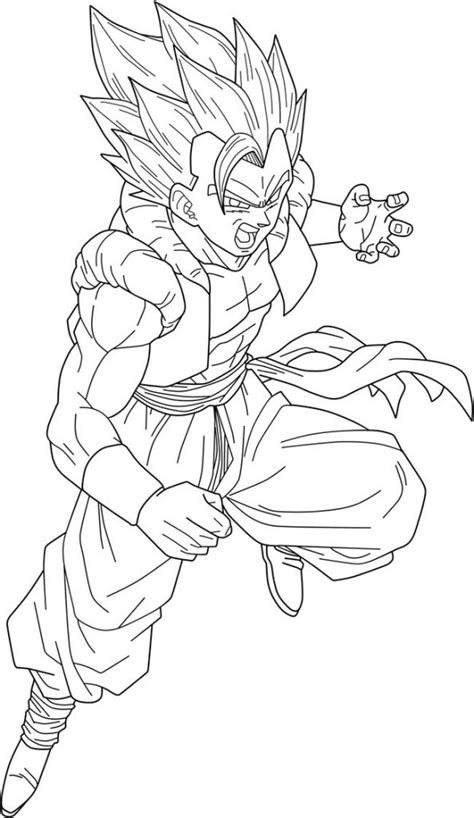 Desenhos Do Gogeta Para Imprimir E Colorir Pintar