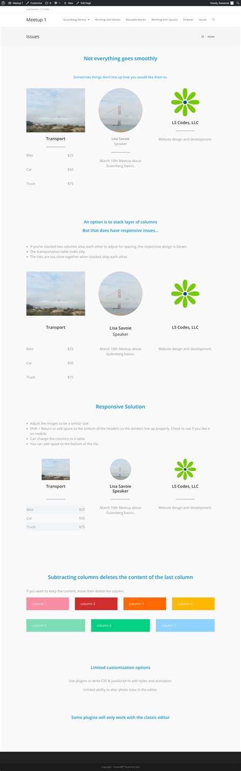 Gutenberg Meetup – part 5 – LS Codes