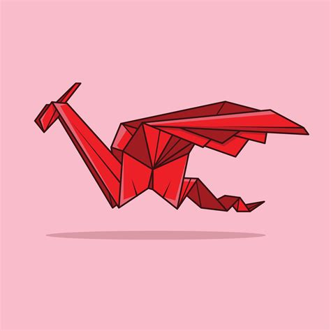 Dragon Origami Red 41056346 Vector Art at Vecteezy