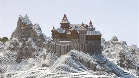 Castle In The Snowy Mountains Minecraft Map