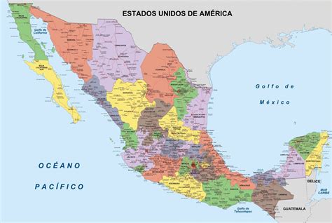 Mapas De Mexico Con Nombres Ciudades Estados Capitales Carreteras