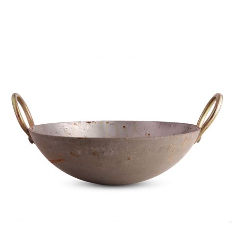 Iron Kadhai Karahi Kadai White With Handle Kb