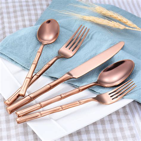 Wholesale Hot Selling Stainless Steel Rose Gold Cutlery Set Knife Fork And Spoon For Hotel Party