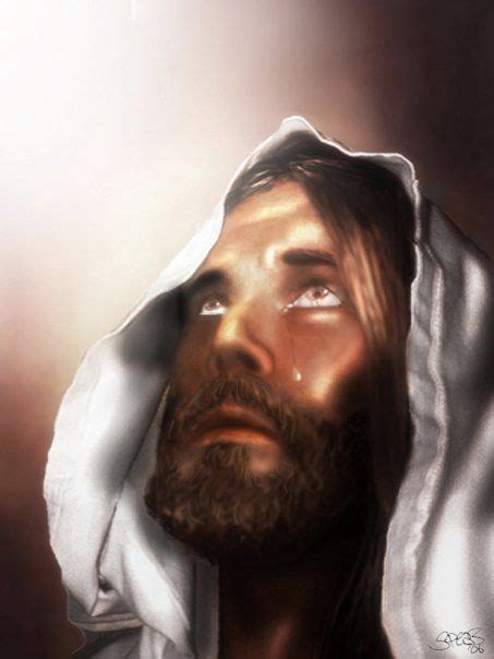 Jesus Crying Portrait Gethsémani Visage