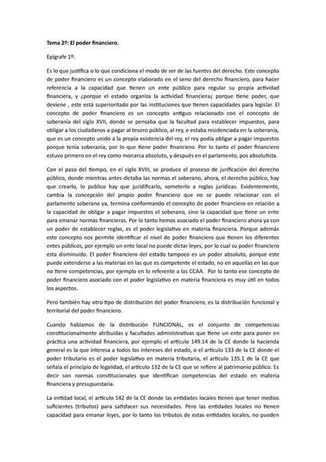 Tema El Poder Financiero Impr Tema El Poder Financiero