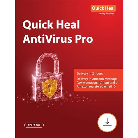 Quick Heal Antivirus Pro Latest Version 1 Pc 1 Year Email Delivery