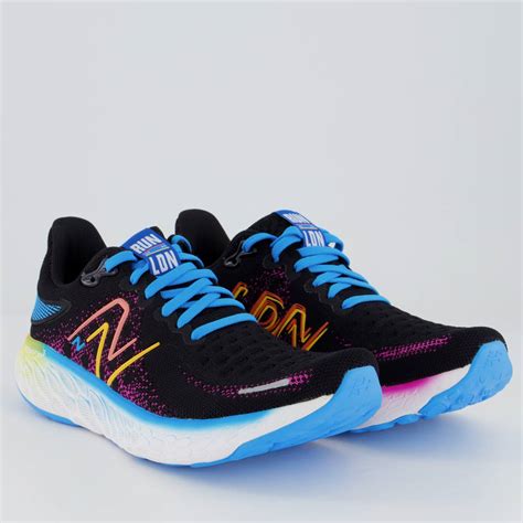 Tênis New Balance 1080 V12 Feminino Preto E Azul Futfanatics