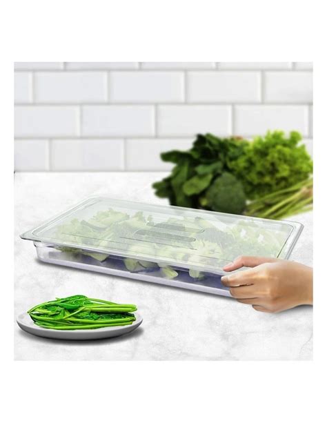 SOGA Gastronorm GN Pan 1 2 Food Tray Storage With Lid 65mm In Clear MYER