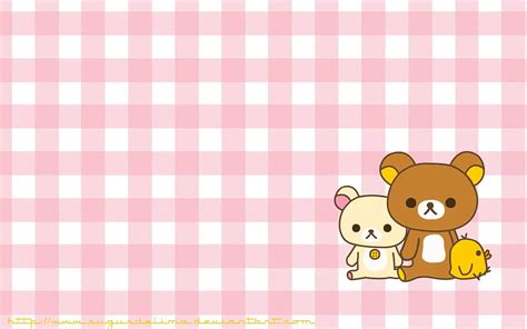 Pink Plaid Rilakkuma. Rilakkuma , Cute blue , Cute, Kawaii Bear Laptop ...