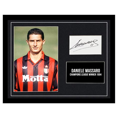 Signed Daniele Massaro Framed Photo Display UCL Winner 1994