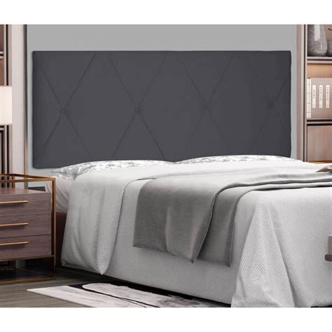 Painel Aquilla Cama Box King Cm Suede Ssx Multicoisas Cinza