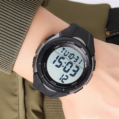 George Mens Digital Sport Wristwatch Plastic Strap