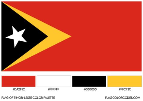 Timor-Leste flag color codes