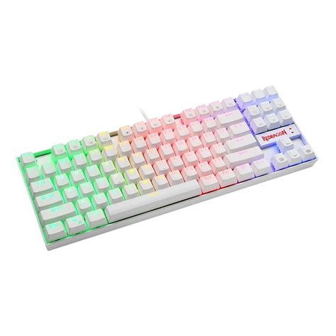 Ripley Teclado MecÁnico Redragon K552w Rgb Kumara Blanco Blue Switch