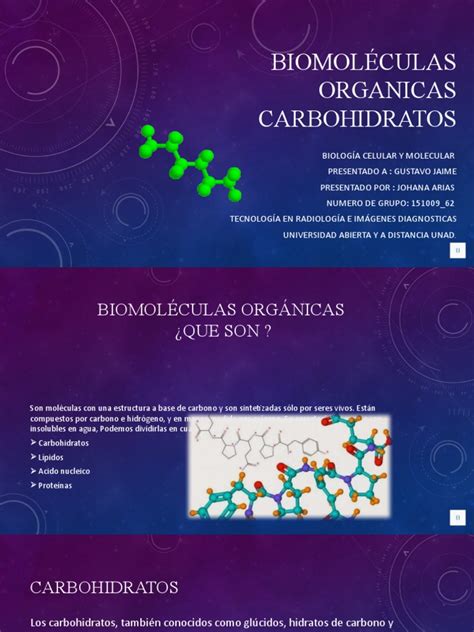 Biomoléculas organicas carbohidratos | PDF | Carbohidratos | Biomoléculas