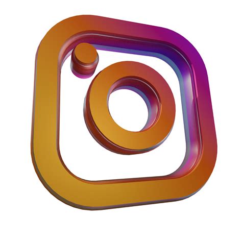 ícone de renderização 3d do instagram brilhante 9673729 PNG