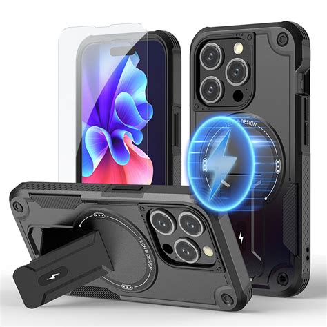 Elehold For Iphone Pro Armor Case Hybrid Hard Pc Silicone Magnetic