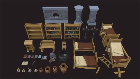 Low Poly Dungeon Update Low Poly Dungeon Asset Pack By Miguel Lobo