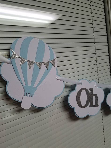 Hot Air Balloon Banner Hot Air Balloon Baby Shower Hot Air Balloon Decorations Hot Air Balloon