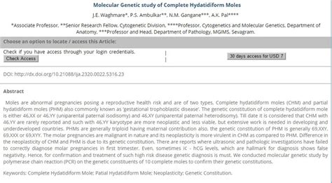 Pdf Molecular Genetic Study Of Complete Hydatidiform Moles