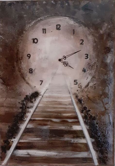 Le Temps Qui Passe Peinture Par Chris D Artmajeur