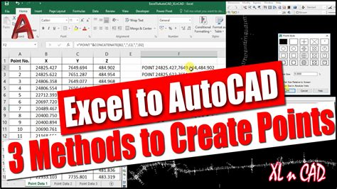 Import X Y Z Coordinates From Excel To Autocad Xl N Cad