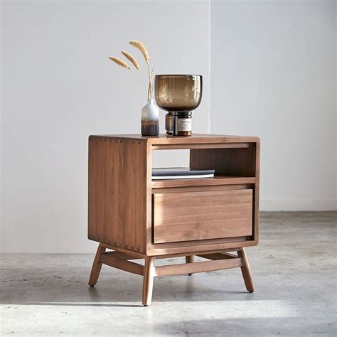 Twist Solid Teak Bedside Table Perth Into The Woods Glasgow Solid