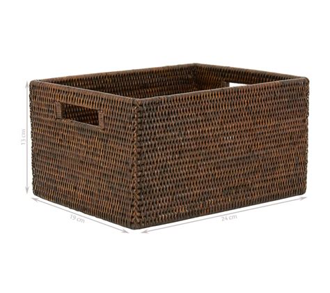 Panier De Rangement Rotin Antique Longueur Cm Panier But