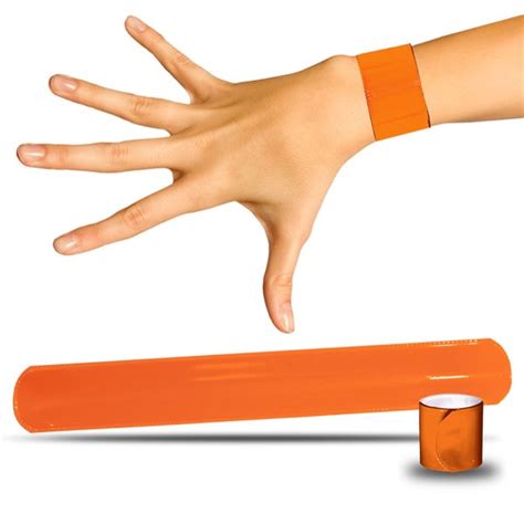 Orange Slap Bracelets 12 Pack